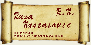 Rusa Nastasović vizit kartica
